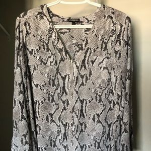 Snake print Express button up shirt